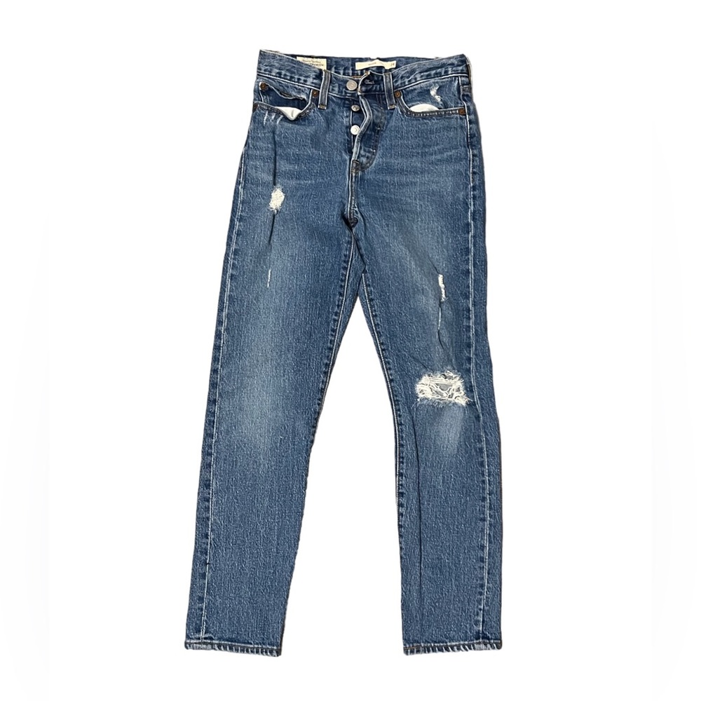 Levi's Premium Wedgie Distressed High Rise Jeans Size 00 / 24